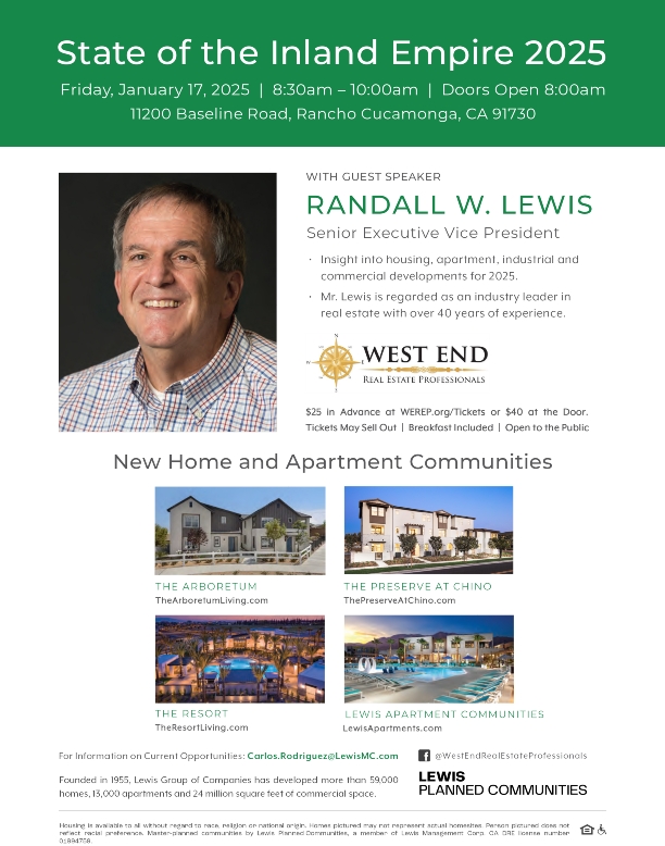 Randall Lewis 2025 Annual State of the Inland Empire Foyer Sponsor